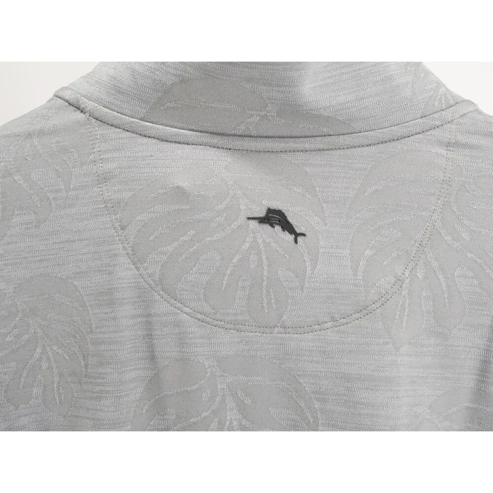 NWT Tommy Bahama Men 3XLBMonstera Fade IslandZone 1/2Zip Pullover Ultimate Gray